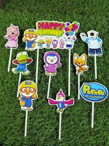 Topper cake Pororo happy birthday