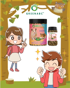 Thức ăn Hamster GREENABC- Hỗ trợ tiêu hóa giảm căng thẳng – Hộp 10g và 480g