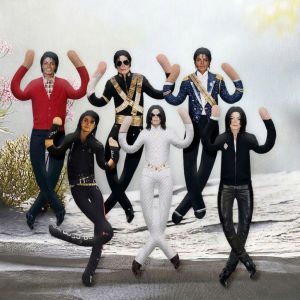 Bandai | Michael Jackson Cosplay Prop Doll Plush Figure Abstract Joint Mobility Dolls Soft Stuffed Room Decoration Props Collection Gift