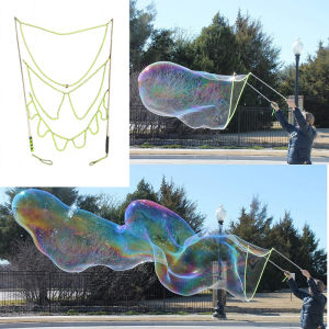Style Bubble Rope Stainless Steel Giant Bubble Maker Wand Telescopic Design Bubble Party Favors Outdoor Activity for Children