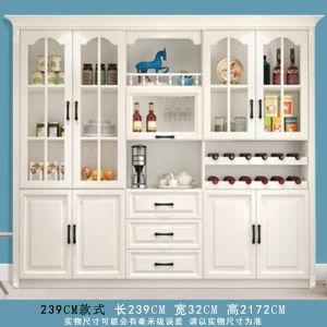 Modern Minimalist Living Room Wine Cabinet Wall Accessible Luxury American Sideboard Cabinet Solid Wood Boards Storage Cabinet Locker Can Be Customized