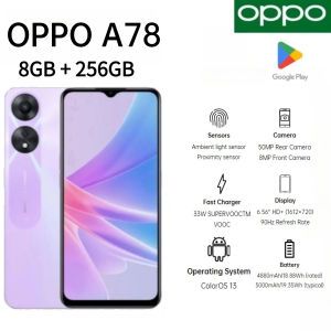 OPPO | 2026 New Global Version OPPO A78 Factory Dual SIM Android Mobile Phone 6.5 Inch HD High Definition Display 50MP Clear Camera