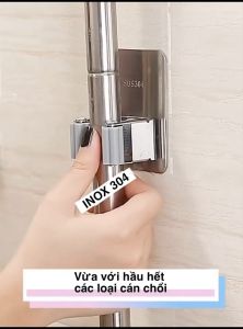 Móc treo nhà tắm chất liệu INOX 304 Kẹp chổi cây lau nhà dán tường siêu chắc và chịu lực chất liệu cao cấp