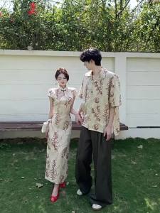 XILANDUO | Chinese Styled Wedding Dress for Engagement Dinner Red Cheongsam Modified
