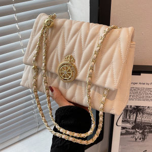 Spring Bag Womens 2023 New Fashion Chain Shoulder Bag High Grade Western Style Embroidered Crossbody Bag All-Matching Ins