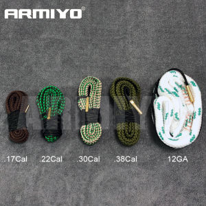 Armiyo Built-in Bronze Brush Hose Hard Pipeline Cleaning Rope Sling Cotton Swabs Cable Brass Puller Holder Fit 4.5mm ~ 18.5mm