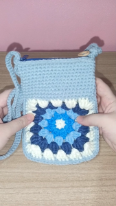 Handmade Crochet Phone Pouch/Bag with Adjustable Strap