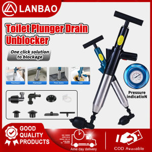 Toilet Plunger High Pressure Air Drain Blaster Gun Drain Clog Remover Tools for Toilet Unclog Toilet