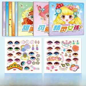Princess Fashion Dress-Up Sticker Book Creative DIY Handmade Toy for Girls Aged 2-3-6 Years Old Childrens Art Work Book