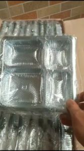 J.ONE/Mika Plastik Box Nasi Catring/ Sekat 4 dan 5/Box UK 18 dan 20/18x18 20x20/ ISI 50 pcs