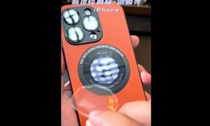 Leather Case with Wireless Charger for Iphone 13 Pro | 13 Pro Max | 14 | 14 Plus | 14 Pro | 14 Pro Max Luxury Clear Hole Magnetic Shockproof Lubang Kamera Lens Protetcion Casing Silikon Silicone