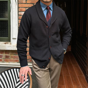 Áo Khoác Knit Ấm Áp Phong Cách Retro Nam