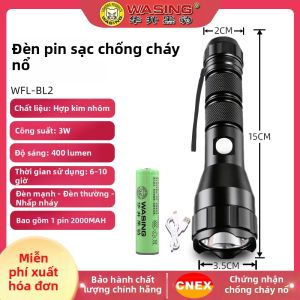 WASING | Đèn Pin Sạc LED Siêu Sáng Chống Nổ