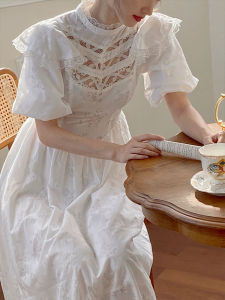 QINGMUZI | French Style High-end White Long Dress
