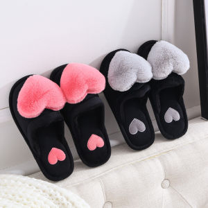 Korean Women love cute indoor slippers anti slip plush slippers thick-soled 36-37 25cm 38-39 26cm 40-41 27cm