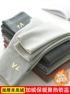 Womens Autumn Winter Fleece Lined Slimming Shaping Baroque Pants Pure Cotton Tightening Hip Lifting Trousers Casual Leggings