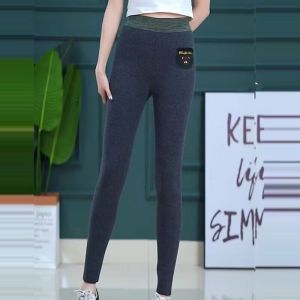 Thickened Fleece Womens Tight Pants High Waist Butt Lifting Autumn Winter Outerwear Integrated Warm Tight Fit Leggings