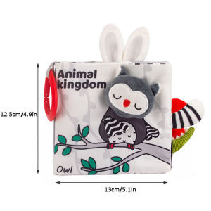 Soft Baby Books 3D Touch Feel High Contrast Cloth Book Sensory Early Learning Stroller Toys for Infant Toddler Gifts 0-12 Months