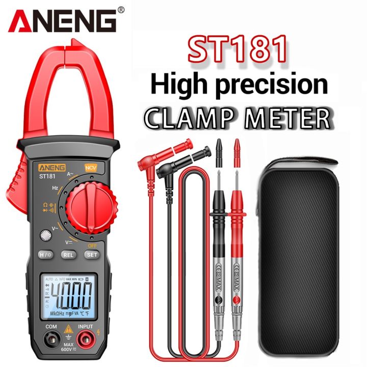 ANENG ST181 Clamp Meter Digital Multimeter DC/AC Voltage 4000 Counts ...
