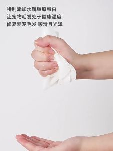 Pet Disposable Gloves Cat and Dog Bath Deodorant Puppy Kittens Dry Cleaning Wipes 1 Pack 6 Pieces
