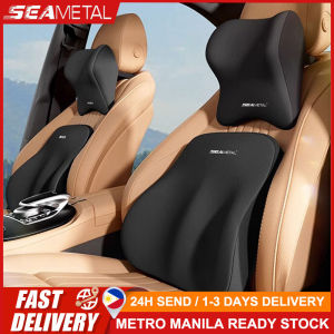 SEAMETAL Memory Foam Car Headrest & Lumbar Support