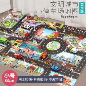 Small Size Kids Toy Parking Lot View Map Simutrans City Highway Car Play Car Game Mat Cognition