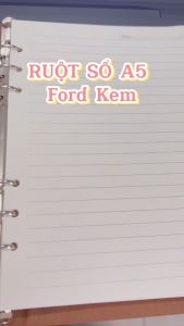 [Siêu Sale] Ruột sổ còng giấy Ford kem A5 80gsm 80 tờ kẻ ngang.