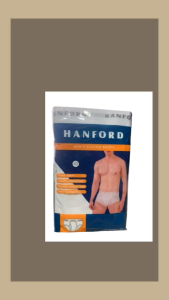 HANDFORD Underwear Brief For Mens White Color Cotton Fabric Breathable and comfortable 1pcs