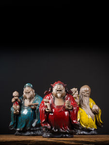 จิตรกรรมเซรามิก 3 ดวง ชุดของขวัญสำหรับการย้ายถิ่นใหม่ ของตกแต่งบ้าน ของขวัญสำหรับร้านค้าใหม่ ชุดของขวัญเซรามิก