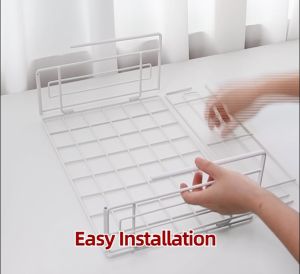 DWELLOGI | Collapsible Under Shelf Storage Basket  Clip On Kitchen Rack