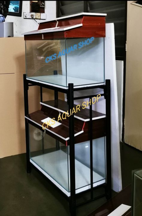 Double aquarium stand best sale