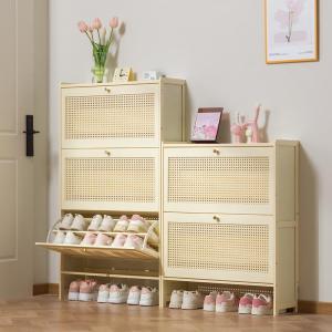 ZHUOLESHI | Creamy Minimalist Thin Shoe Cabinet