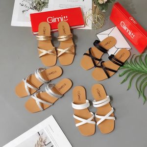 New summer fashion leather open toe flat sandals women shoes