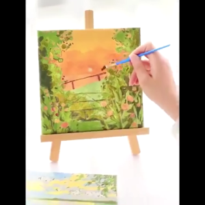【New Upgrade】Digital Oil Paint By Numbers 20x 20CM Canvas Frame Number Painting Decor Wall Painting