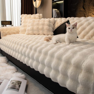 Winter Thick Fleece Straight Couch Cover