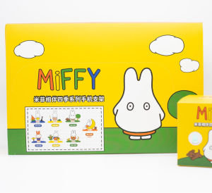 Miffy Four Seasons Companion Blind Box Phone Holder Stand Mystery Box Anime Cute Rabbit Figure Desktop Decoration Ornament