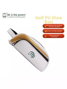 B·C·GOLF | Golf Shoe Bag Leather Large Capacity Portable