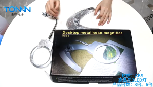 Portable Magnifying Glass with LED Light Desktop Magnifying Glass for Newspaper Reading Magnifier Repair Tools