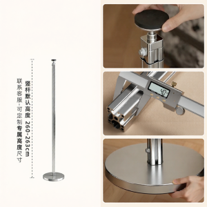 Top-to-floor Standing Metal Shelving Unit