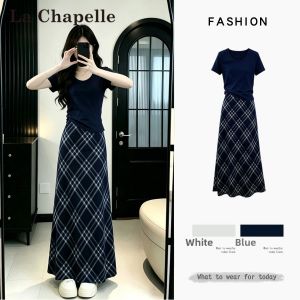 La Chapelle | Slim Fit Retro Style Summer Skirt and Top Suit