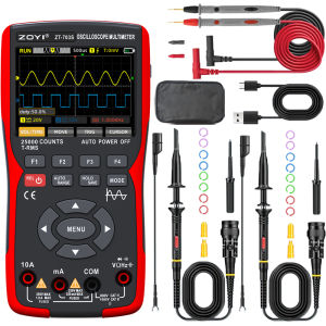 ZOYI | ZOYI  DDS ZT-703S Automotive 3 in 1 Oscilloscope 50MHz Dual Channel Digital Multimeter Signal Generator Handheld Diagnostic Tool