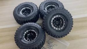 Bộ Lốp Xe RC RED SPIDER 4 Chiếc 66mm Vành Khóa Hạt Dành Cho Xe Traxxas TRX4M Axial SCX24 UTB18 Wrangler Buggy - 1.3 Inch