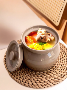 One-Person Ceramic Soup Bowl with Lid Chinese Style Cooking Utensil for Soup And Birds Nest Steaming Stove Top Dishware