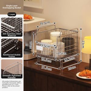 Multipurpose Storage Rack Stainless Steel Multilayer