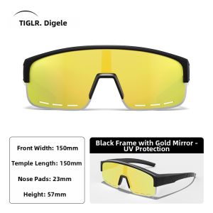 DIGELE | UV Protection Sunglasses Windproof Cycling Eyewear Compatible with Prescription Glasses