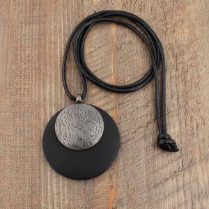 Vòng Cổ Đồng Xu Tròn Thời Trang Cổ Điển Cho Nam Và Nữ Vòng Cổ Cặp Đôi Vòng Cổ Bằng Gỗ Sáng Tạo Vòng Cổ Bằng Da Dẻo