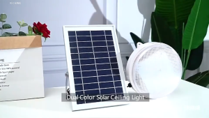 【BUY 1 TAKE 1】500W Solar LED Ceiling Light Modern Design  Auto Night Light Super Bright for Living RoomBedroomKitchenBathroom  2-Yr Warranty Adjustable Cold/Warm Light