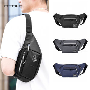 OTOHE Sports Waist Bag Mens Chest Bag Waterproof Fitness Bag Large Capacity Casual Bag Phone Bag Outdoor Fitness Bag Travel Bag Business Bag