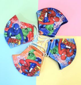 Khẩu trang spider man cho bé trai từ 3 đến 10 tuổi Khẩu trang siêu nhân nhện cho bé