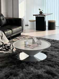 Creamy Style Floating Flying Saucer Design Luxury Simple Modern Coffee Table
